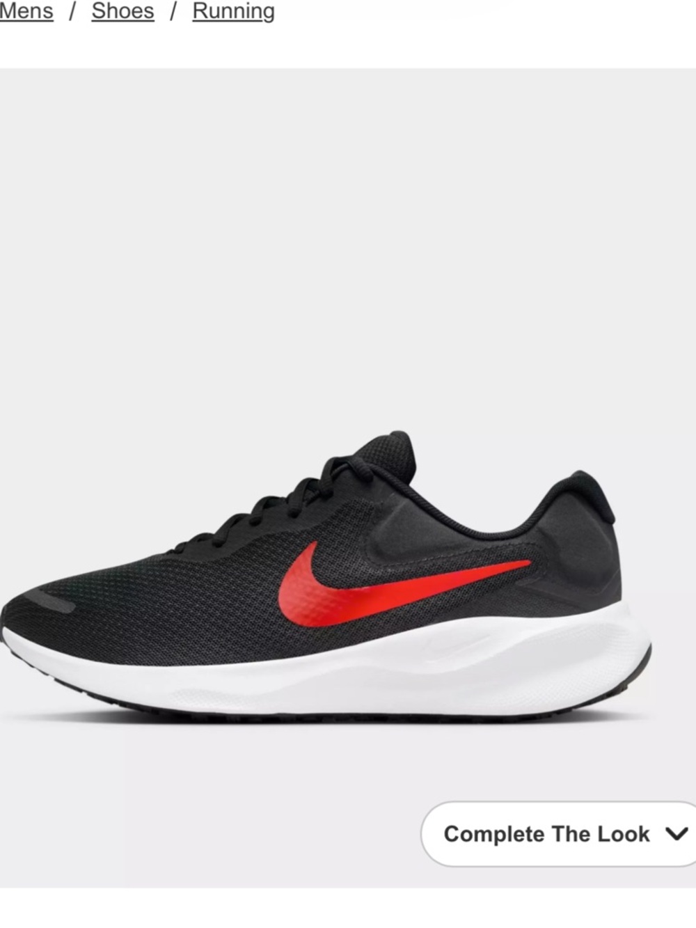 New NIB Nike  Revolution 7 Black Red Running Shoes Sz 13 $70